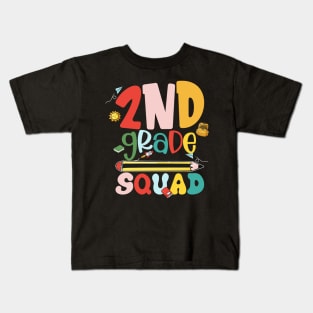 2nd Grade Squad Second Teacher Student Team Back To School Kids T-Shirt